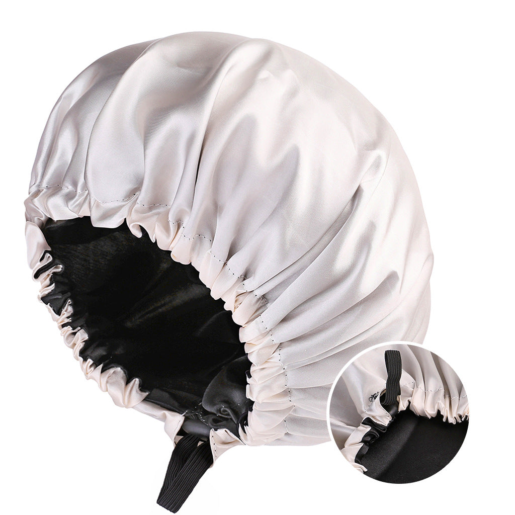 Satin Bonnet for Sleeping Silky Bonnet Cap Large Double Layer Reversible Adjustable Sleep Bonnet Used To Hair Care