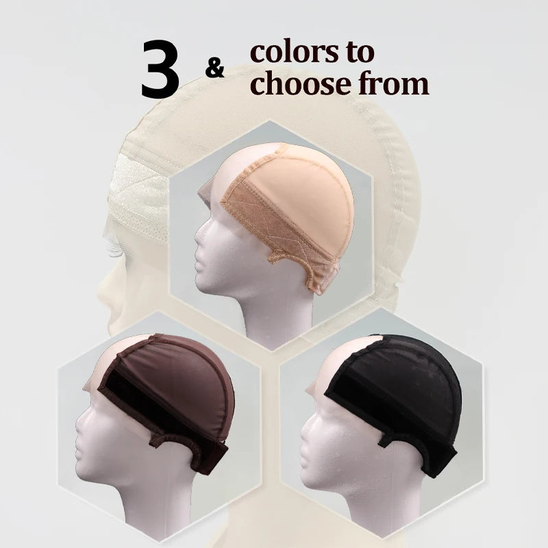 U Part Lace Wig Grip Cap For Women Adjustable Wig Cap With Headband Non-Slip Wig Gripper To Keep Wigs Lace Front In Place