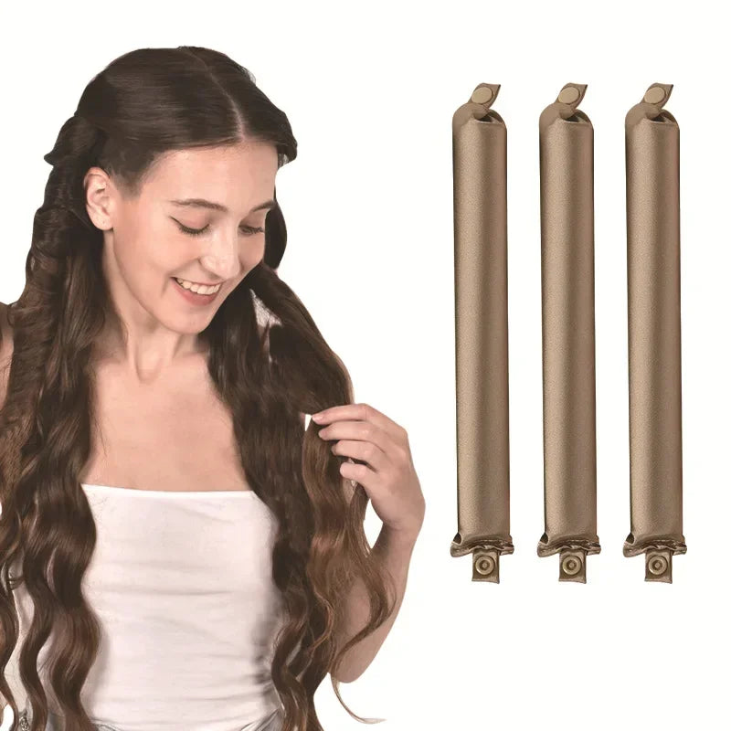 Heatless Hair Curlers Satin Curling Rod Headband No Heat Silk Curls Lazy Hair Rollers Soft Hair Curler to Sleep In Styling Tools